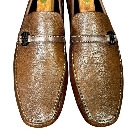 Men\'s Hugo Boss Brown Leather Driving Shoes Loafers - US 7 main image 5